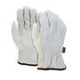 MCR Safety Small Beige And Gray Industry Grade Grain Leather Unlined Drivers Gloves