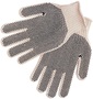 MCR Safety Natural Small Cotton/Polyester 7 Gauge Black PVC Dotted on Both Sides General Purpose Gloves WithKnit Wrist