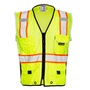 Kishigo Medium Hi - Viz Yellow Ultra-Cool™ Class 2 Polyester Premium Black Series Heavy Duty Vest