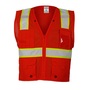 Kishigo Small - Medium Red Polyester Enhanced Visibility Multi-Pocket Vest