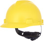 MSA Yellow Polyethylene V-Gard® Matte Ratchet Hard Hat