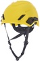 MSA Yellow V-Gard® H1 HDPE Cap Style Climbing Helmet With Fas Trac® Ratchet Suspension