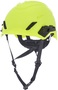 MSA Hi-Viz Yellow V-Gard® H1 HDPE Cap Style Climbing Helmet With Fas Trac® Ratchet Suspension