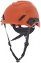 MSA Orange V-Gard® H1 HDPE Cap Style Climbing Helmet With Fas Trac® Ratchet Suspension