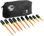 OEL Orange/Yellow Steel And Rubber 10 Piece Screwdriver Tool Kit