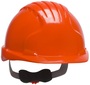 Protective Industrial Products Hi-Viz Orange Evolution® Deluxe 6151 HDPE Non-Vented Cap Style Hard Hat With Wheel Ratchet/6 Point Polyester Suspension