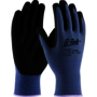Protective Industrial Products 2X-Small G-Tek® 13 Gauge Black Nitrile Palm And Finger Coated Work Gloves With Blue Nylon Liner And Knit Wrist