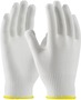 Protective Industrial Products Large White CleanTeam® Medium Weight Polyester Inspection Gloves With Knit Wrist Cuff
