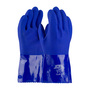 Protective Industrial Products Small Blue XtraTuff™ Cotton Lined Supported PVC Chemical Resistant Gloves