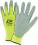 Protective Industrial Products Small G-Tek® PosiGrip® 13 Gauge Gray Polyurethane Palm And Finger Coated Work Gloves With Hi-Viz Yellow Polyester And Spandex Liner And Knit Wrist