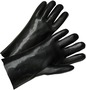 Protective Industrial Products Large PIP® Black PVC Full Hand Coated Work Gloves With Black Cotton Liner And Straight Cuff
