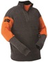 Tuff-N-Lite® 2X Black And Orange High Performance Polyethylene Yarn A5 - A8 ANSI Level Cut Resistant Pullover With Zipper Closure