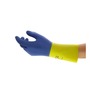 Ansell Size 9 Blue And Yellow AlphaTec 87-224 Cotton Flocking Chemical Resistant Gloves