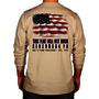 Benchmark FR® 3X Beige Second Gen Jersey Cotton Flame Resistant T-Shirt With Flag Will Not Burn Graphic