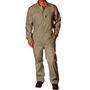 Benchmark FR® Small Beige Benchmark 2.0 Cotton Flame Resistant Coverall With Zipper and Snaps Closure