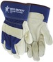 MCR Safety X-Large Tan And Blue Mustang Pigskin Fleece Lined Cold Weather Gloves