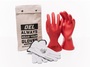 OEL Size 9 Red Rubber/Goatskin CLASS 0 Linesmens Gloves