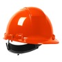Protective Industrial Products Hi-Viz Orange Dynamic® Whistler™ HDPE Cap Style Hard Hat With Wheel/4-Point Ratchet Suspension