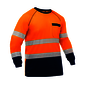 Protective Industrial Products Large Hi-Vis Orange Bisley® Fresche® Lightweight Cotton/Polyester Long Sleeve Shirt With Cotton Backing And Chest Pocket
