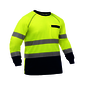 Protective Industrial Products X-Large Hi-Viz Yellow Bisley® Fresche® Lightweight Cotton/Polyester Long Sleeve Shirt With Cotton Backing And Chest Pocket