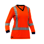Protective Industrial Products Women's 2X Hi-Vis Orange Bisley® Fresche® Lightweight Cotton/Polyester Long Sleeve Shirt With Cotton Backing