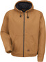 Red Kap® Large Regular Brown Polyester Lined 10 Ounce Polyester Cotton Jacket