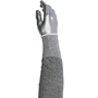 RADNOR™ 18" Long Gray Kut Gard® ATA® Technology HPPE Fiber Cut A8 ANSI Level Cut Resistant Sleeve