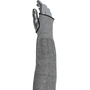 RADNOR™ 18" Long Gray Kut Gard® ATA® Technology HPPE Fiber Cut A9 ANSI Level Cut Resistant Sleeve With Thumb Hole