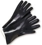 RADNOR™ Large 18" Black Jersey Lined Supported PVC Chemical Resistant Gloves With Sandpaper Finish