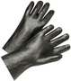 RADNOR™ Large 10" Black Interlock Lined Supported PVC Chemical Resistant Gloves With Rough Finish