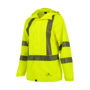 Radians, Inc. Women's Small Hi-Viz Green Ripstop Polyester Lightweight Rain Jacket