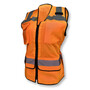 Radians, Inc. Women's 2X Hi-Viz Orange Mesh with Solid Pockets Polyester Heavy Duty Vest