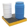 UltraTech 48" X 48" X 7" Ultra-Spill Pallets P4 Flexible Models Yellow Polyethylene  With Drain