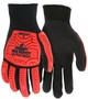 Memphis Glove Medium Red And Black MCR Safety Ultratech Nylon Full Finger Mechanics Gloves With Knit Wrist Cuff