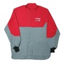 Salisbury by Honeywell Large Red And Gray Cotton/Nylon Jacket With Zipper Closure