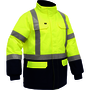 Protective Industrial Products Large Hi-Viz Yellow And Navy Sorona® Aura Lined 300 Denier Polyester Ripstop Bisley® Jacket