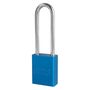 American Lock® Blue 1 1/2" X 3/4" Aluminum 5 Pin Safety Lockout Padlock With 1/4" X 3" X 3/4" Shackle (Keyed Alike)