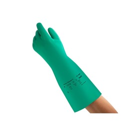 Ansell Size 8 Green AlphaTec Solvex 37-165 Nitrile Chemical Resistant Gloves