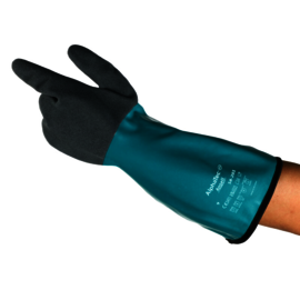 Ansell Size 10 Green and White AlphaTec® Nitrile and Acrylic Chemical Resistant Gloves
