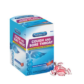 Acme-United Corporation PhysiciansCare® Cherry Flavored Cough & Throat Lozenges (1 Per Pack, 125 Packs Per Box)