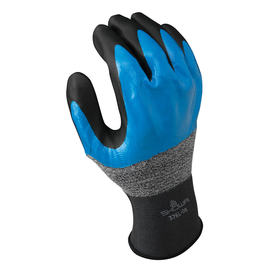 SHOWA™ Size 10 13 Gauge Foam Nitrile Full Hand Coated Work Gloves With Knit Liner And Knit Wrist Cuff