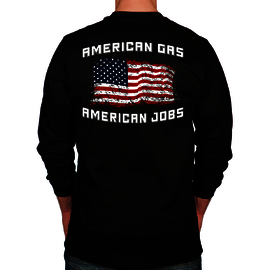 Benchmark FR® 3X Black Benchmark 3.0 Cotton Flame Resistant T-Shirt With American Gas American Jobs Graphic