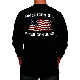 Benchmark FR® 3X Black Benchmark 3.0 Cotton Flame Resistant T-Shirt With American Oil American Jobs Graphic