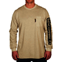 Benchmark FR® Large Beige Second Gen Jersey Cotton Flame Resistant T-Shirt With Road Stripe Graphic