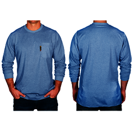 Benchmark FR® X-Large Tall Light Blue Second Gen Jersey Cotton Flame Resistant T-Shirt
