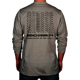 Benchmark FR® 2X Light Gray Second Gen Jersey Cotton Flame Resistant T-Shirt With Weld Stain Graphic
