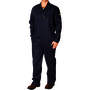 Benchmark FR® Large Navy Benchmark 2.0 Cotton Flame Resistant Coverall With Zipper and Snaps Closure