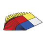 Brady® 15" X 15" X .004" Black, Blue, Red And Yellow On White Vinyl Safety Sign