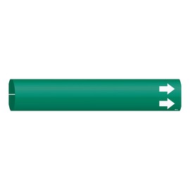 Brady® 13/16" X 13/16" Green/White BradySnap-On™ Plastic Pipe Marker