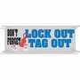 Brady® 4' X 10' Gray, Black, Blue And Red 0.0551" Durable Polyethylene Banner "DON'T FORGET LOCK OUT TAG OUT"